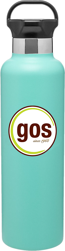 Logoed water bottles from GOS