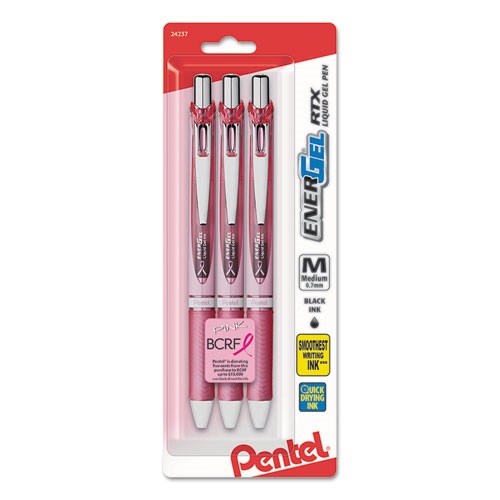 3 Pack of pink gel pens for the office from GOS