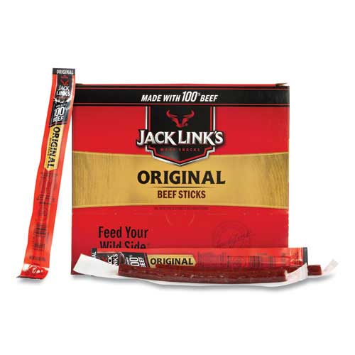 Pack of Jack Links Beef Sticks for the office breakroom