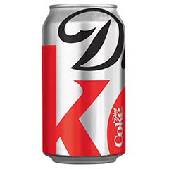 Product shot of a can of Diet Coke